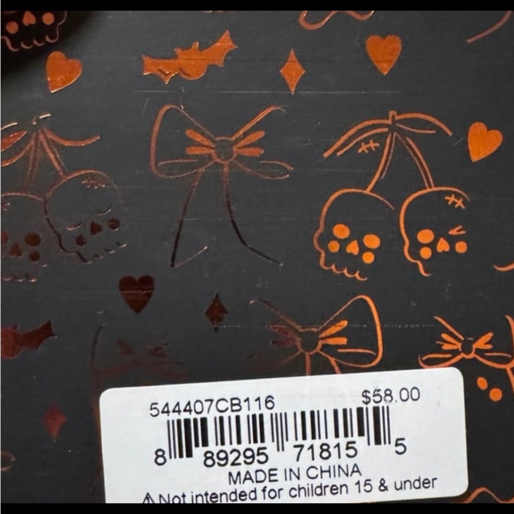 BETSEY JOHNSON Halloween Mismatch Crystal Ghost & Coffin Dangle Earrings NEW NWT - Picture 10 of 10